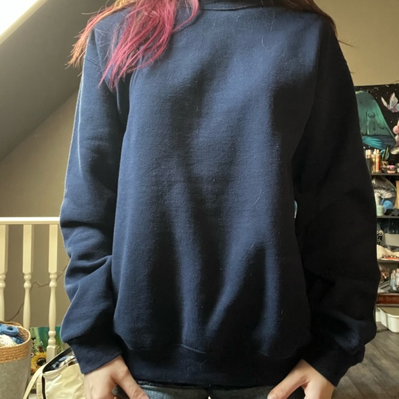 Fruit of the Loom navy blue sweater - Picture 3 of 4